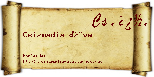 Csizmadia Éva névjegykártya