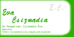 eva csizmadia business card