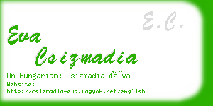 eva csizmadia business card